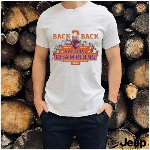 Back 2 Back Hobart Hockey National Champions Division Iii Men’S Ice Hockey 2024 Shirt