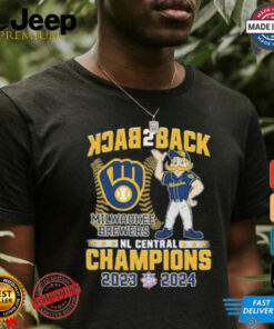 Back 2 Back Milwaukee Brewers Mascot NL Central Champions 2023 2024 Shirt