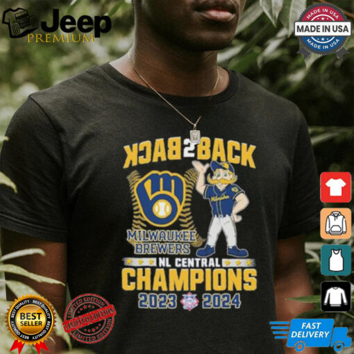 Back 2 Back Milwaukee Brewers Mascot NL Central Champions 2023 2024 Shirt