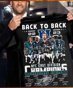 Back to back 2023 2024 nfc east division champions team player name signature shirt