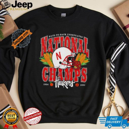 Back to back undefeated national champs 1994 1995 Nebraska Huskers shirt