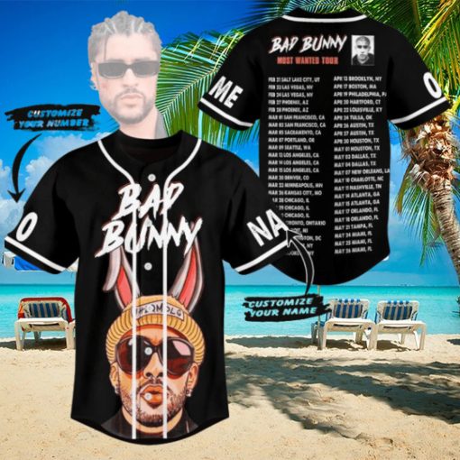 Bad Bunny Most Wanted Tour Custom Baseball Jersey
