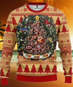 Ball Pine Tree Christmas San Francisco 49ers Ugly Christmas Sweater