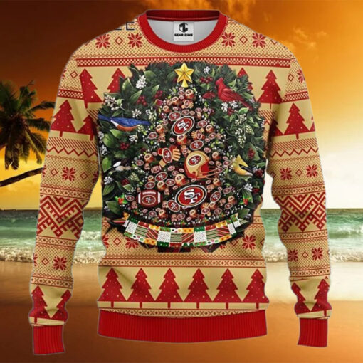 Ball Pine Tree Christmas San Francisco 49ers Ugly Christmas Sweater