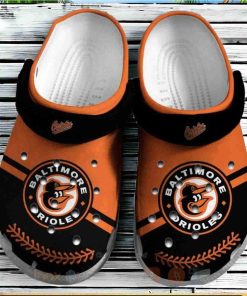 Baltimore Orioles Black Orange Mlb Crocs Clog Shoes Gift