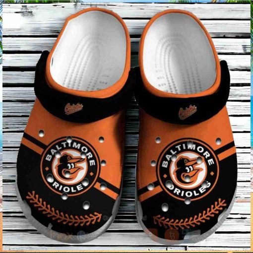 Baltimore Orioles Black Orange Mlb Crocs Clog Shoes Gift
