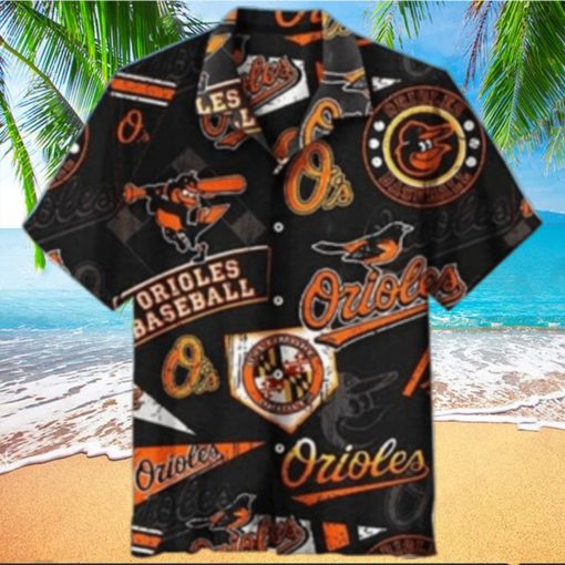 Baltimore Orioles Classic Black Game Day Hawaiian Shirt