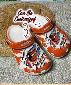 Baltimore Orioles Crocs Baseball Ripped American Flag Clog Shoes Gift