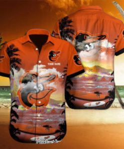 Baltimore Orioles Custom Name Unique Full Printing Hawaiian Shirt