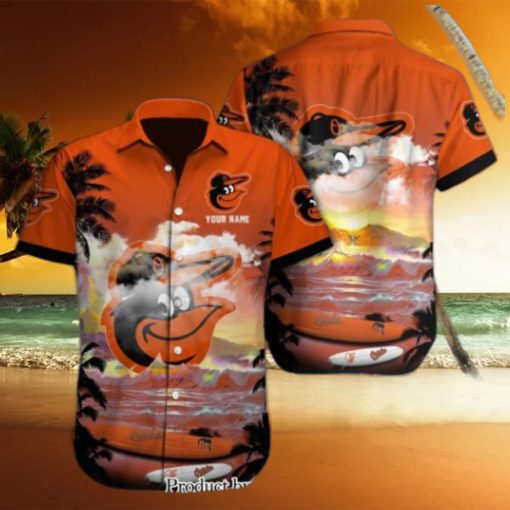 Baltimore Orioles Custom Name Unique Full Printing Hawaiian Shirt