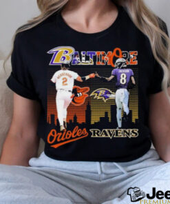 Baltimore Orioles Gunnar Henderson X Baltimore Ravens Lamar Jackson Shirt