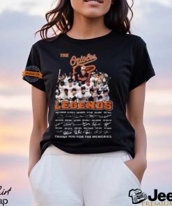 Baltimore Orioles Legends Signature Thank You For The Memories Unisex T Shirt