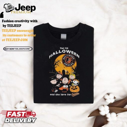 Baltimore Orioles Snoopy Peanuts Time For Halloween And Orioles shirt