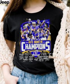 Baltimore Ravens 2023 AFC North Champions signatures shirt