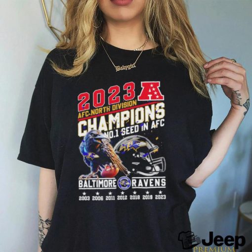 Baltimore Ravens 2023 AFC North Division Champions No. 1 Seed In AFC Shirt