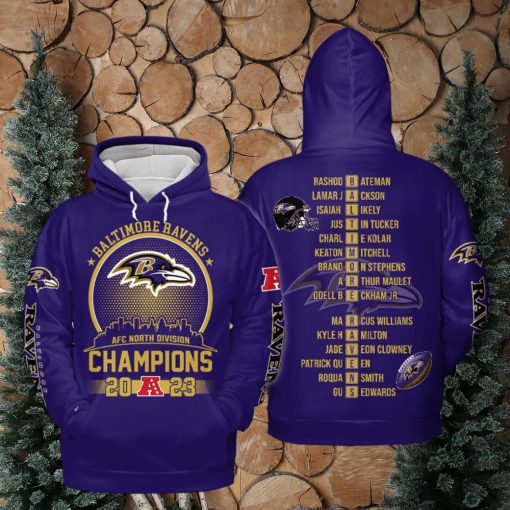 Baltimore Ravens 2023 Go Ravens Champions Hoodie T Shirt