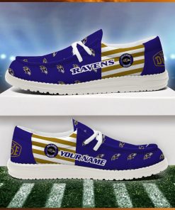 Baltimore Ravens 2024 Version Personalized Hey Dude Shoes