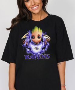 Baltimore Ravens Baby Groot Blood Inside Me Shirt