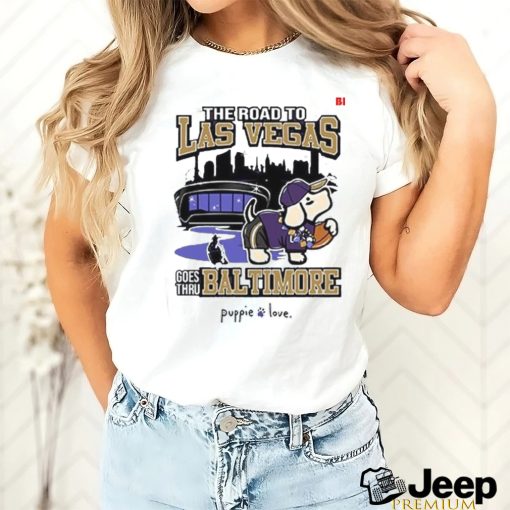 Baltimore Ravens Baltimore To Vegas Pup T Shirt