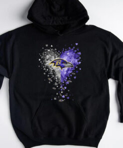 Baltimore Ravens Crystal Heart Shirt