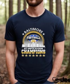 Baltimore Ravens Football 2023 AFC North Champions City Skyline Years T Shirt
