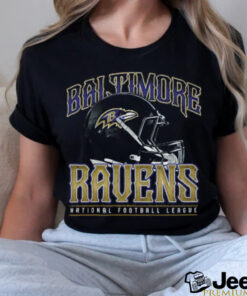 Baltimore Ravens Helmet Garment Dyed Heavyweight T Shirt