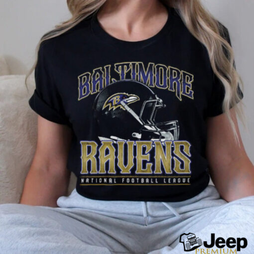 Baltimore Ravens Helmet Garment Dyed Heavyweight T Shirt