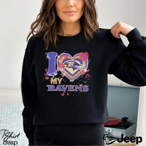 Baltimore Ravens I Love Valentine Helmet Shirt