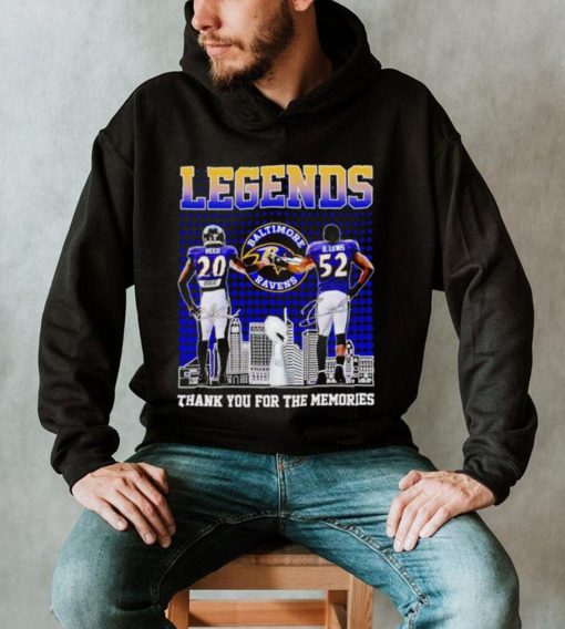 Baltimore Ravens Legends Ed Reed and Ray Lewis thank you for the memories shirt