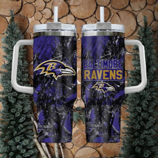 Baltimore Ravens NFL Hunting Personalized Stanley Tumbler 40oz