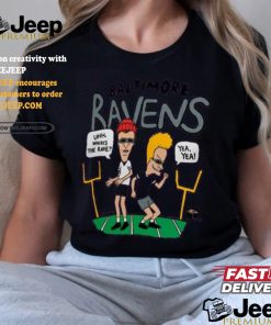 Baltimore Ravens NFL x Homage x Beavis and Butt Head Unisex Tri Blend T Shirt