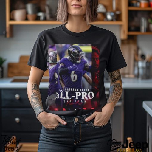 Baltimore Ravens Patrick Queen LB Season 2023 NFL Associated Press All Pro Second Team Poster Classic T Shirt