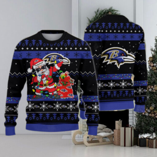 Baltimore Ravens Santa Claus Ugly Christmas Sweater