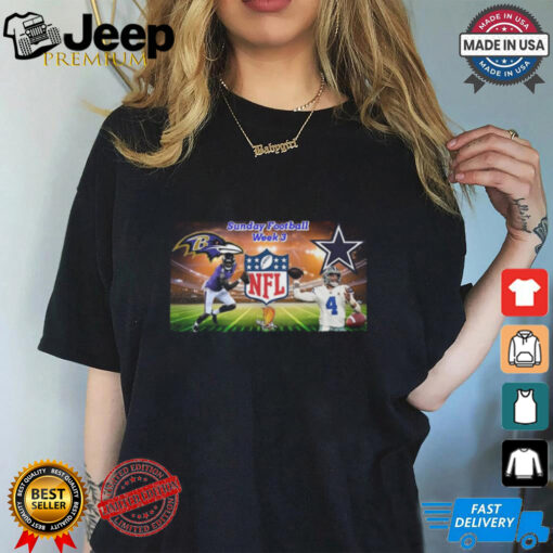 Baltimore Ravens Vs Dallas Cowboys NFL Week 3 Shirt