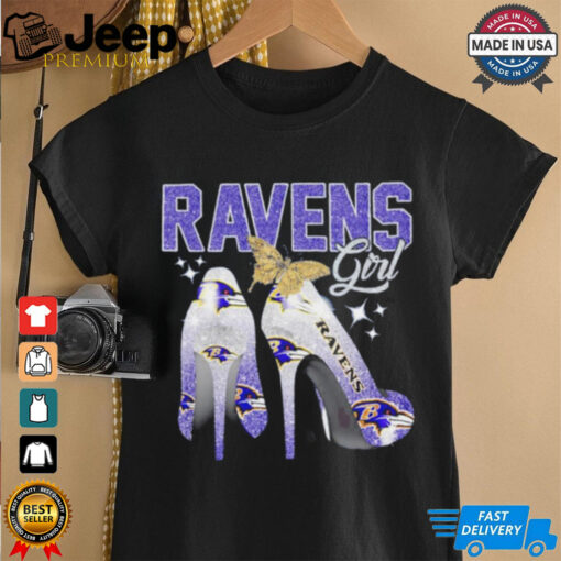 Baltimore Ravens girl high heels shirt