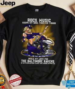Baltimore Ravens rock music keep my soul forever young shirt