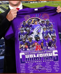 Baltimore ravens 2023 2024 afc championship game champions team name signature shirt