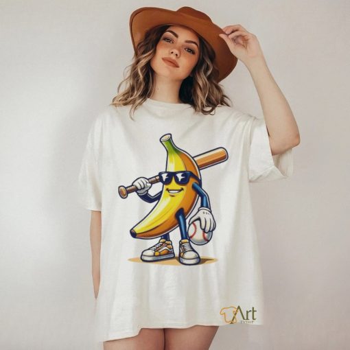 Banana Baseball Lover Cool Game Shirt