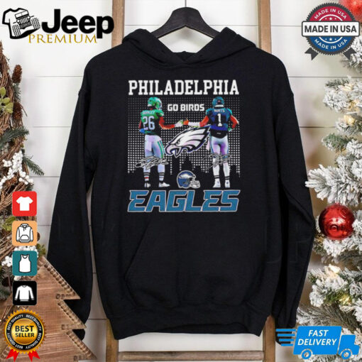Barkley Hurts Philadelphia Eagles Go Birds signatures shirt