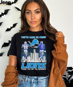 Barry Sanders And Jared Goff You’ve Made Us Proud Detroit Lions Thank You For The Memories Signatures Shirt