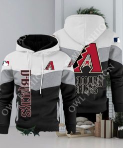 Baseball Arizona Diamondbacks Team MLB Black White Printed Hoodie