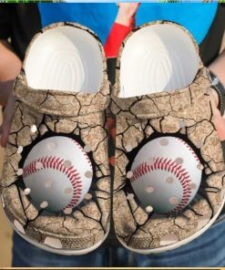 Baseball Crack Crocs Classic Clogs Shoes