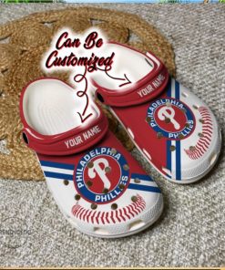 Baseball Crocs – P.Phillies Personalized Baseball Logo Team Clogs Shoes