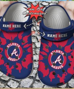 Baseball Crocs – Personalized A.Braves Color Splash Clogs Shoes