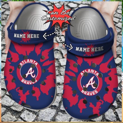 Baseball Crocs – Personalized A.Braves Color Splash Clogs Shoes