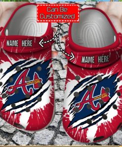 Baseball Crocs – Personalized A.Braves Ripped Claw Clogs Shoes