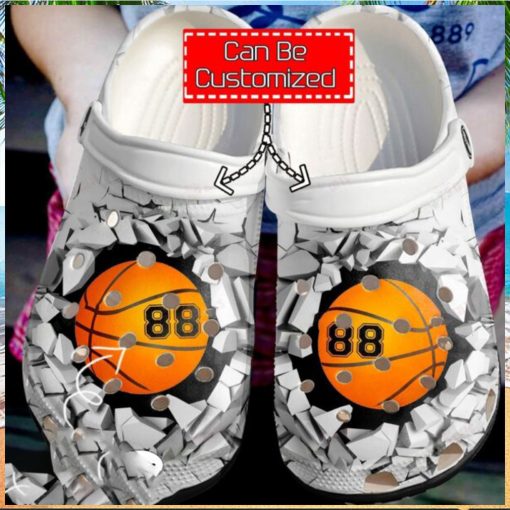 Baseball Crocs – Personalized Basketball Broken Wall Clogs Shoes