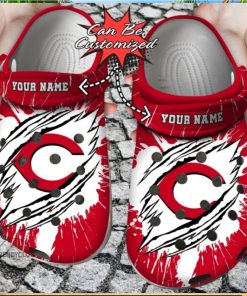 Baseball Crocs – Personalized C.Reds Ripped Claw Clogs Shoes