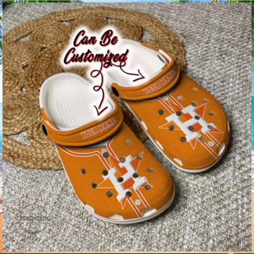 Baseball Crocs – Personalized H.Astros Baseball Jersey Style Clogs Shoes