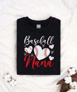 Baseball Nana American Game Heart Retired Grandmother Shirt